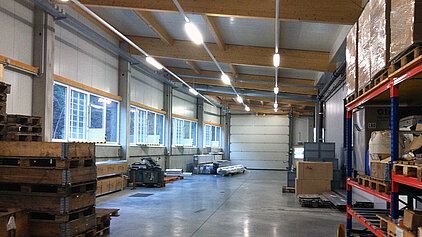 Der Lagerbereich im Zubau 2012.