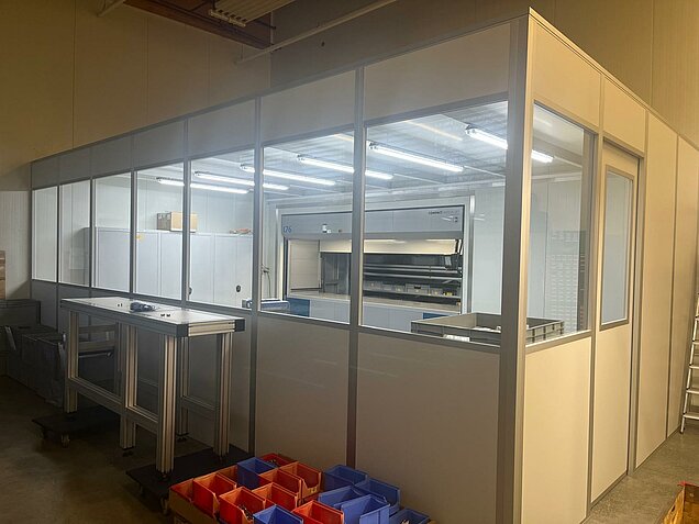 Der Ende 2024 fertig gestellte Sauberraum kurz vor der Inbetriebnahme.